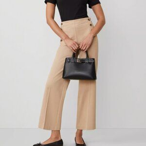 ANN TAYLOR THE SAILOR GRACE STRAIGHT ANKLE BUTTON PANTS CAPPUCINO TAN NEW 8